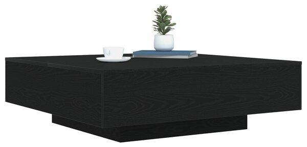 VidaXL LED lámpás kávézóasztal fekete tölgy 100x100x31 cm