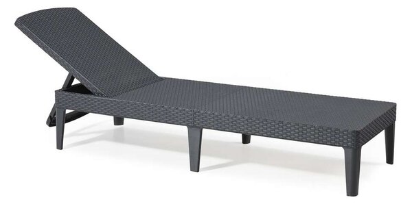 Keter ALLIBERT JAIPUR exkluzív polyrattan kerti nyugágy - grafit - 188 cm () (8711245144870)