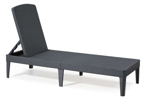 Keter ALLIBERT JAIPUR exkluzív polyrattan kerti nyugágy - grafit - 188 cm () (8711245144870)