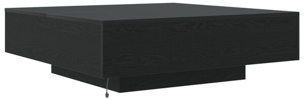 VidaXL LED lámpás kávézóasztal fekete tölgy 100x100x31 cm