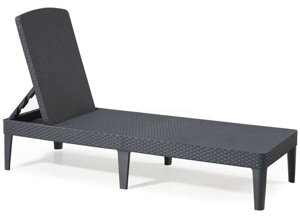 Keter ALLIBERT JAIPUR exkluzív polyrattan kerti nyugágy - grafit - 188 cm () (8711245144870)