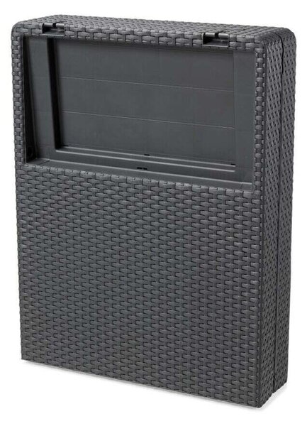 Keter ALLIBERT JAIPUR exkluzív polyrattan kerti nyugágy - grafit - 188 cm () (8711245144870)