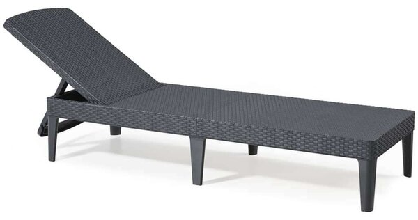Keter ALLIBERT JAIPUR exkluzív polyrattan kerti nyugágy - grafit - 188 cm () (8711245144870)