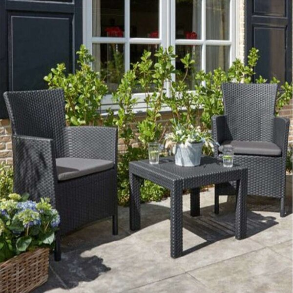ALLIBERT ROSARIO BALCONY polyrattan kerti bútor garnitúra - grafit ()