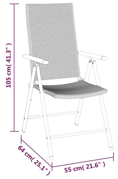 7 részes fekete polyrattan kerti étkezőgarnitúra