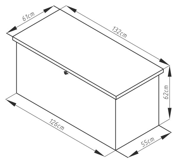 Kerti doboz G21 Denver 400 L, fémszürke