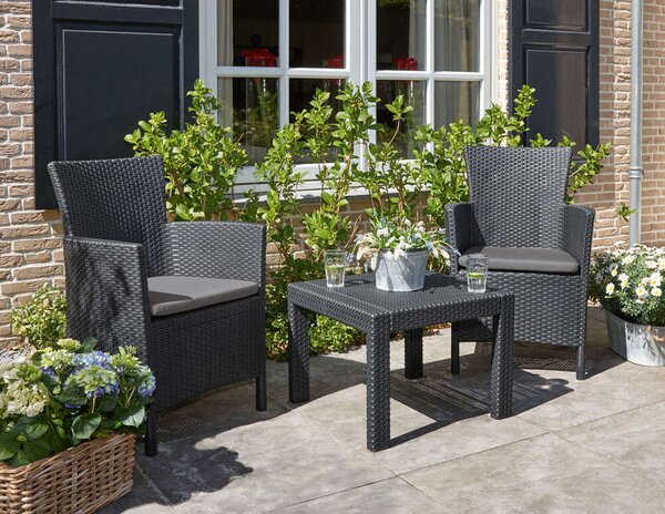 ALLIBERT ROSARIO BALCONY polyrattan kerti bútor garnitúra - grafit ()