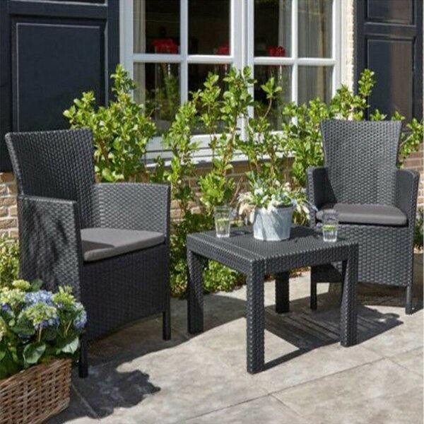 ALLIBERT ROSARIO BALCONY polyrattan kerti bútor garnitúra - grafit ()