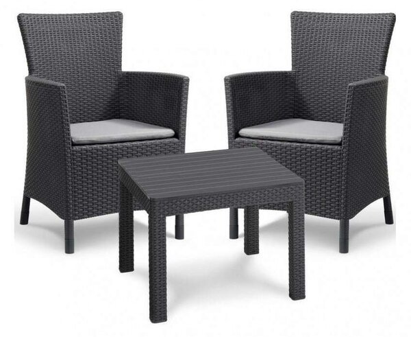 ALLIBERT ROSARIO BALCONY polyrattan kerti bútor garnitúra - grafit ()