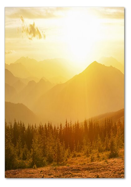 Üvegfotó Sunset hegy