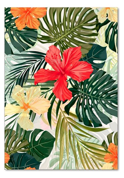 Photo kép üveg Hawaii virágok