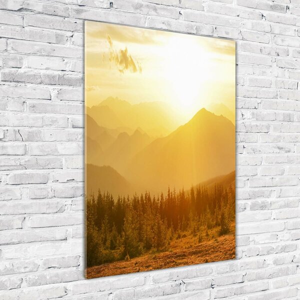 Üvegfotó Sunset hegy