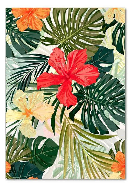 Akril üveg kép Hawaii virágok