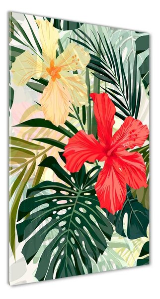 Akril üveg kép Hawaii virágok