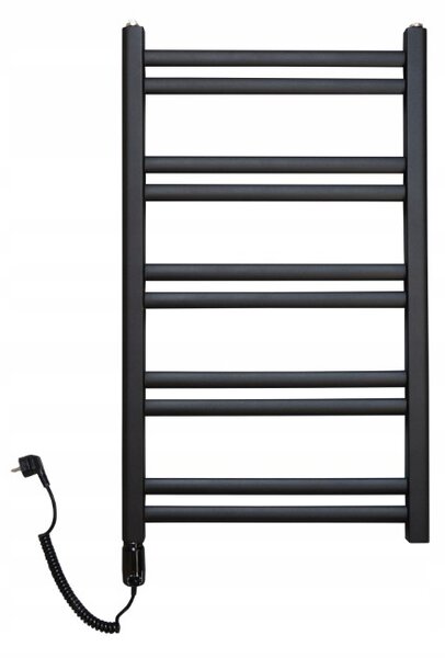 Regnis Retro, elektromos fűtőelem 540x1280 mm, 600W, matt fekete, RETRO1280/540/D500/BLACK/ELE