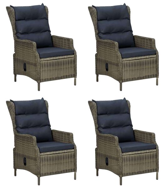 VidaXL 5 részes barna polyrattan kerti étkezőgarnitúra