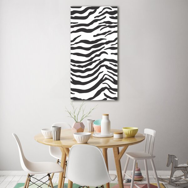 Üvegkép nyomtatás Zebra háttér