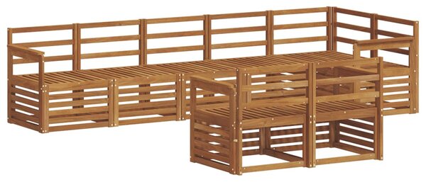 VidaXL Ülőgarnitúrák 8 pcs Természetes Tömör Akácfa