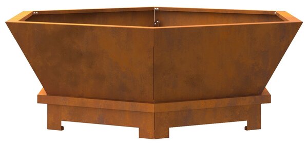 VidaXL Tűzrakó Barna 75 x 75 x 28 cm időjárásálló acél
