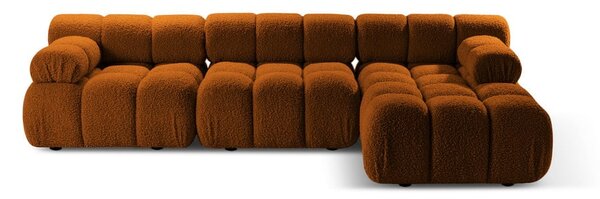 Narancssárga buklé moduláris sarokkanapé (jobb oldali) Bellis – Micadoni Home