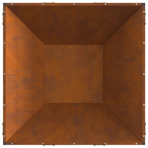 VidaXL Tűzgyújtó tál Rozsdás 80 x 80 x 40 cm Időjárásálló acél