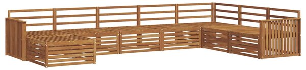 VidaXL Kültéri kanapé szett 8 pcs Természetes