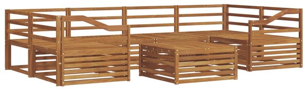 VidaXL Kültéri kanapé szett 7 pcs Természetes Tömör Akácfa