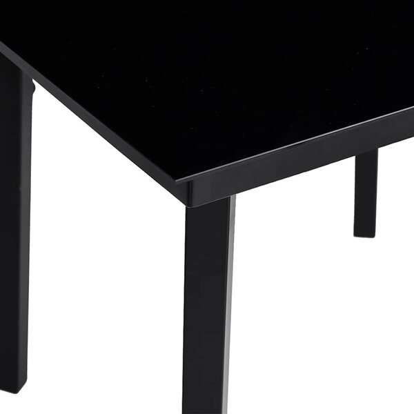 VidaXL 3 részes szürke polyrattan üveg kerti étkezőgarnitúra párnával