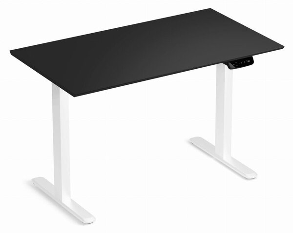 Profi elektromosan állítható magasságú íróasztal 120x67cm fekete | Dupla motor - Memória - USB - Nagy teherbírás | LVN System Control Pro
