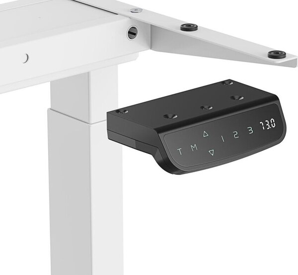 Profi elektromosan állítható magasságú íróasztal 120x80cm fehér | Dupla motor - Memória - USB - Nagy teherbírás | LVN System Control Pro