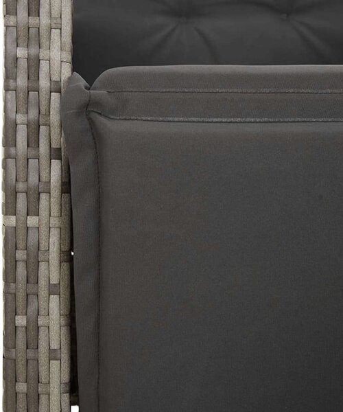 VidaXL Polyrattan Kerti Étkezőgarnitúra - 7 részes, Szürke