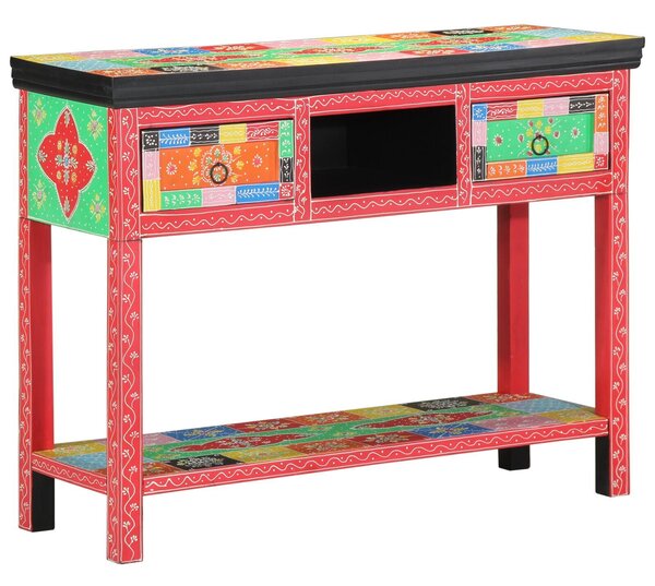 VidaXL Színes Konzolasztal 100x30x75 cm Tömör Mangófából