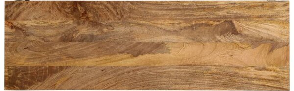 Barna tömör mangófa és vas konzolasztal 110 x 35 x 76 cm