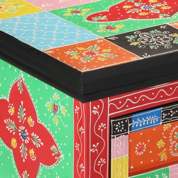 VidaXL Színes Konzolasztal 100x30x75 cm Tömör Mangófából