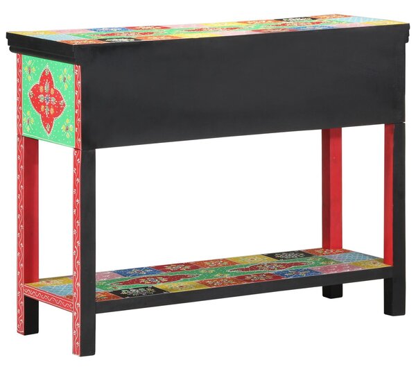 VidaXL Színes Konzolasztal 100x30x75 cm Tömör Mangófából