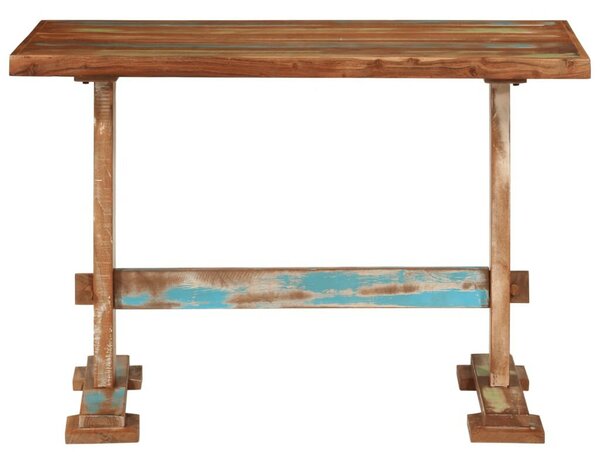 Tömör újrahasznosított fa étkezőasztal 110x55x78 cm
