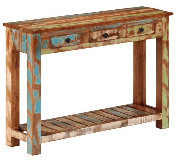 Tömör újrahasznosított fa tálalóasztal 110x30x76 cm