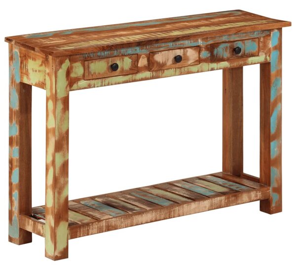 Tömör újrahasznosított fa tálalóasztal 110x30x76 cm