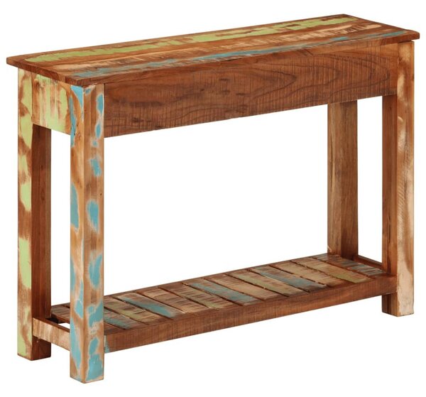 Tömör újrahasznosított fa tálalóasztal 110x30x76 cm