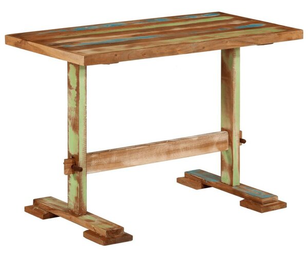 Tömör újrahasznosított fa étkezőasztal 110x55x78 cm