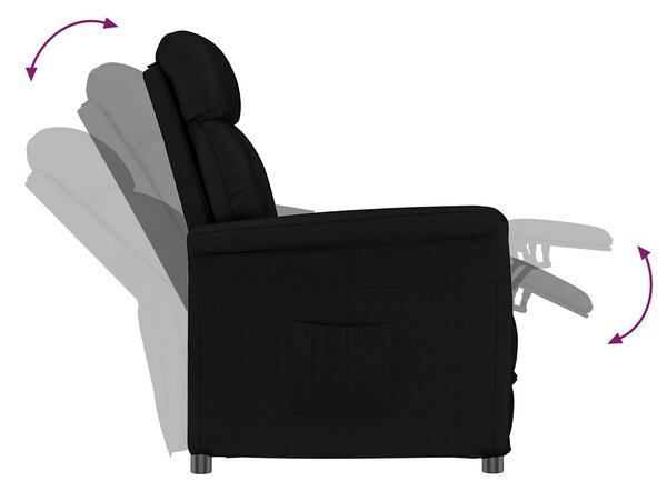 VidaXL Reclinere Fekete