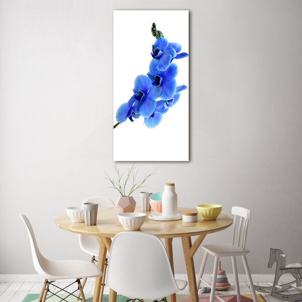 Egyedi üvegkép Kék orchidea