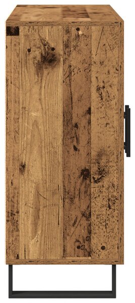 VidaXL 3 ajtós komód Régi fa 90x34x80 cm Mérnöki fa