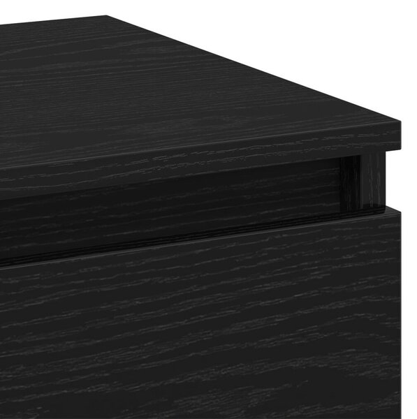 VidaXL Éjjeli szekrény 2 db fekete tölgy 40x35x50 cm összeszerelt fa