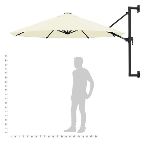 Napernyő - Falra Szerelhető - Homokszínű - 300cm