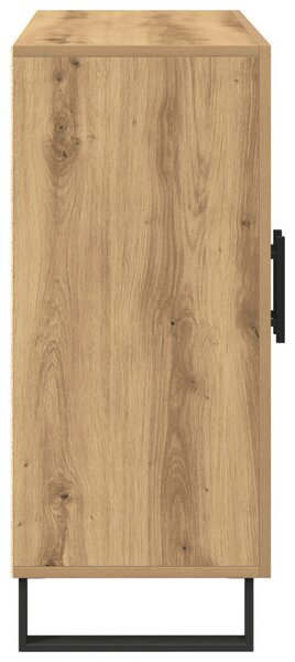 VidaXL 3 ajtós oldalszekrény Kézműves tölgy 90x34x80 cm Műszaki fa
