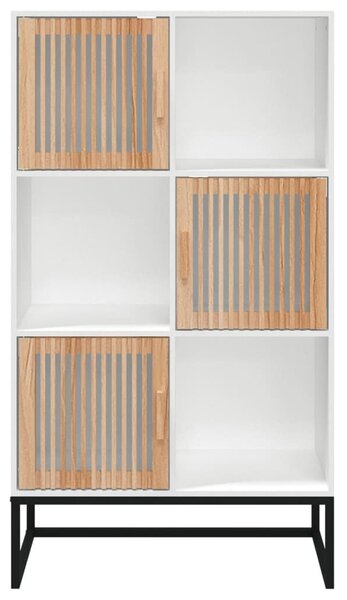 Fehér szerelt fa magasszekrény 70 x 35 x 125 cm