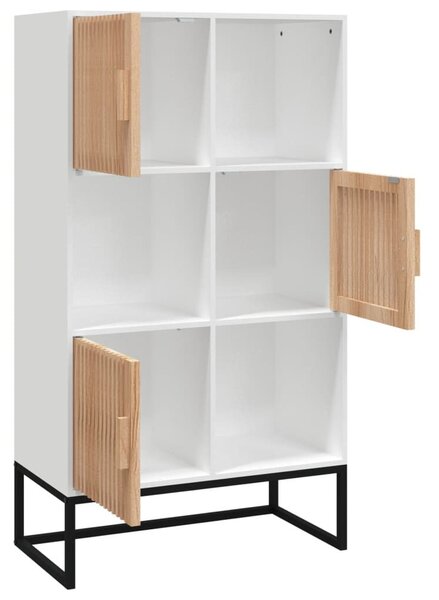 Fehér szerelt fa magasszekrény 70 x 35 x 125 cm