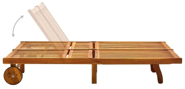 VidaXL Két Személyes Akácfa Napozóágy - 199cm