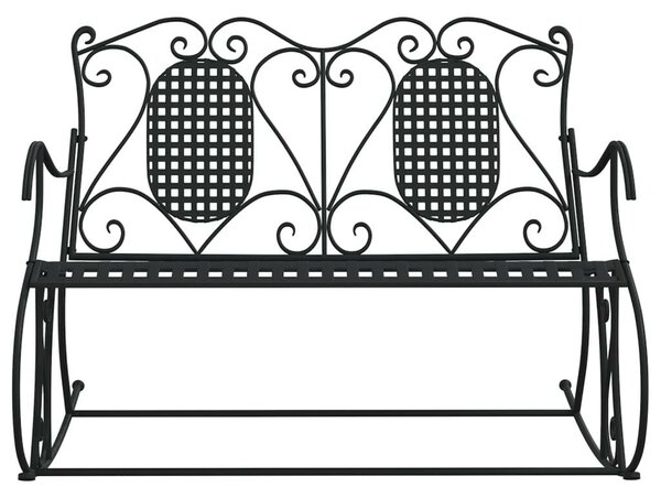 Kétszemélyes fekete acél hintapad 113 cm